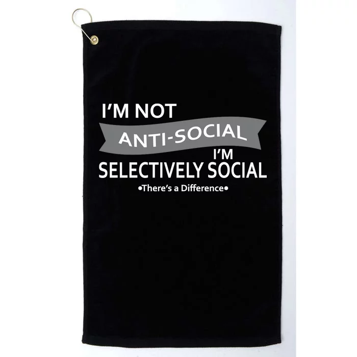 Anti-Social Funny Sarcastic Meme Platinum Collection Golf Towel