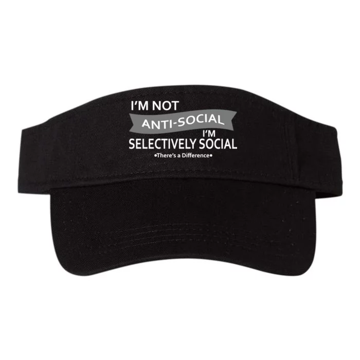 Anti-Social Funny Sarcastic Meme Valucap Bio-Washed Visor