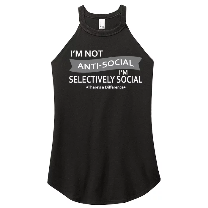 Anti-Social Funny Sarcastic Meme Women’s Perfect Tri Rocker Tank