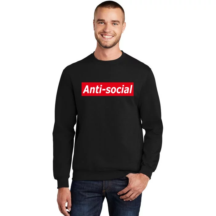 Anti-Social Red Box Logo Sweatshirt