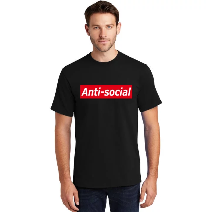 Anti-Social Red Box Logo Tall T-Shirt