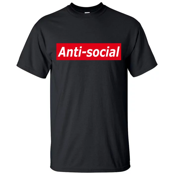 Anti-Social Red Box Logo Tall T-Shirt