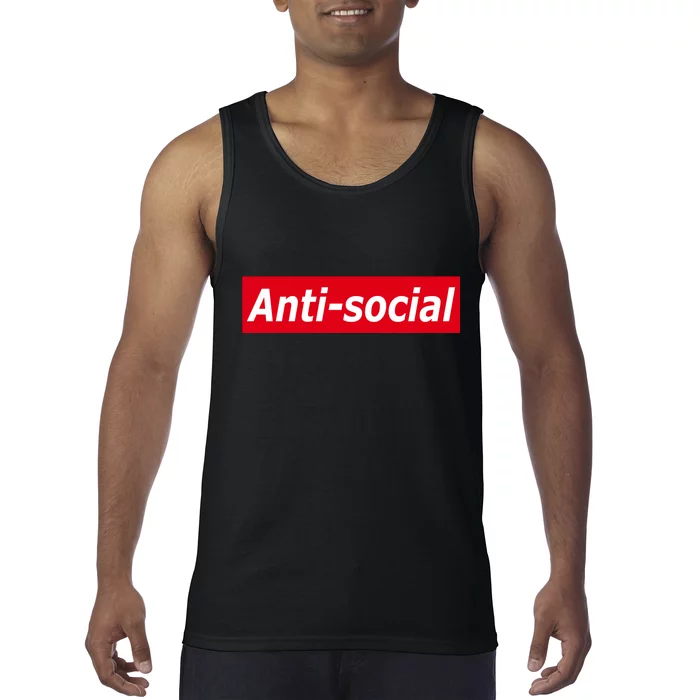 Anti-Social Red Box Logo Tank Top