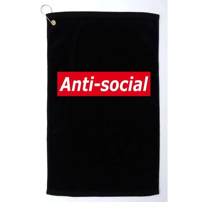 Anti-Social Red Box Logo Platinum Collection Golf Towel