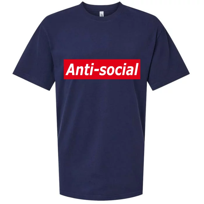 Anti-Social Red Box Logo Sueded Cloud Jersey T-Shirt