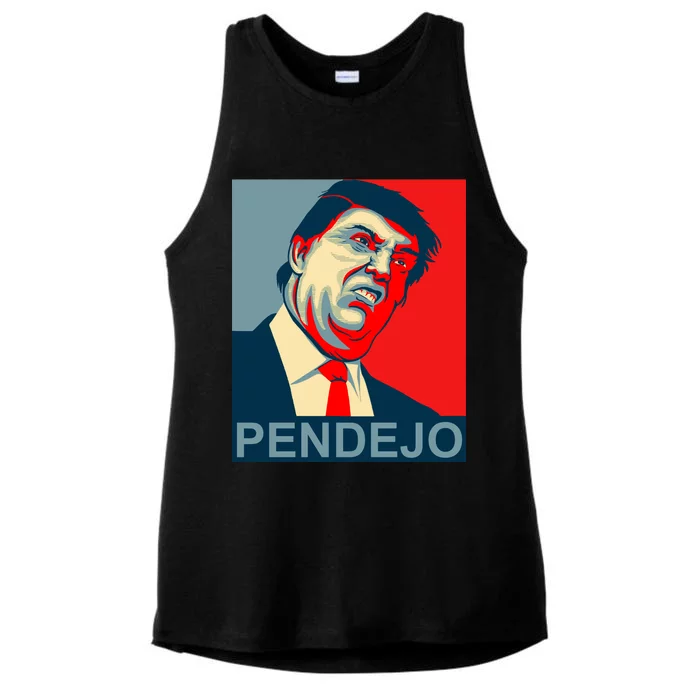 Anti Trump Pendejo Never Trump Not My President Ladies Tri-Blend Wicking Tank