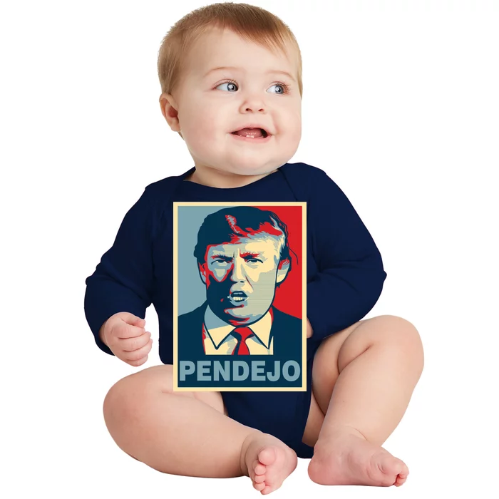 Anti Trump Pendejo Poster Not My President Baby Long Sleeve Bodysuit