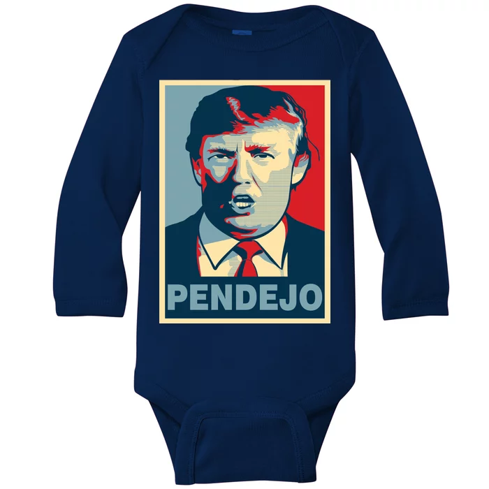 Anti Trump Pendejo Poster Not My President Baby Long Sleeve Bodysuit