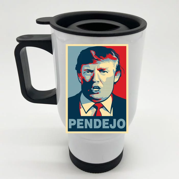 Anti Trump Pendejo Poster Not My President Front & Back Stainless Steel Travel Mug