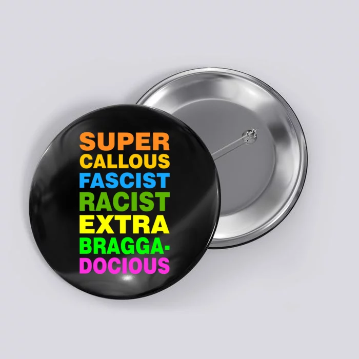 Anti Trump Racist Yes Love Equality No Homophobia Button