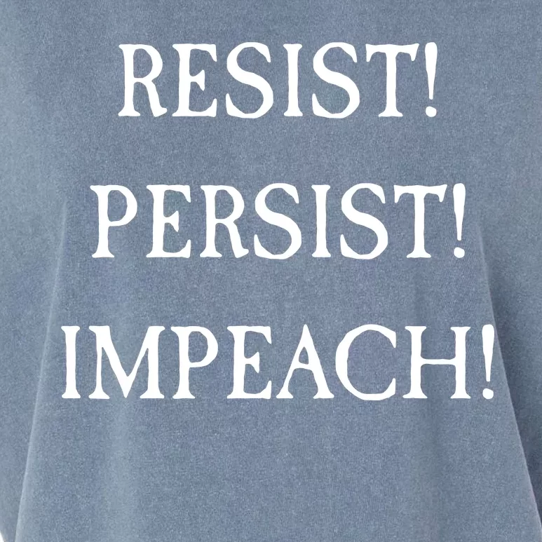 Anti Trump Resist Persist Impeach Impeachment Garment-Dyed Women's Muscle Tee