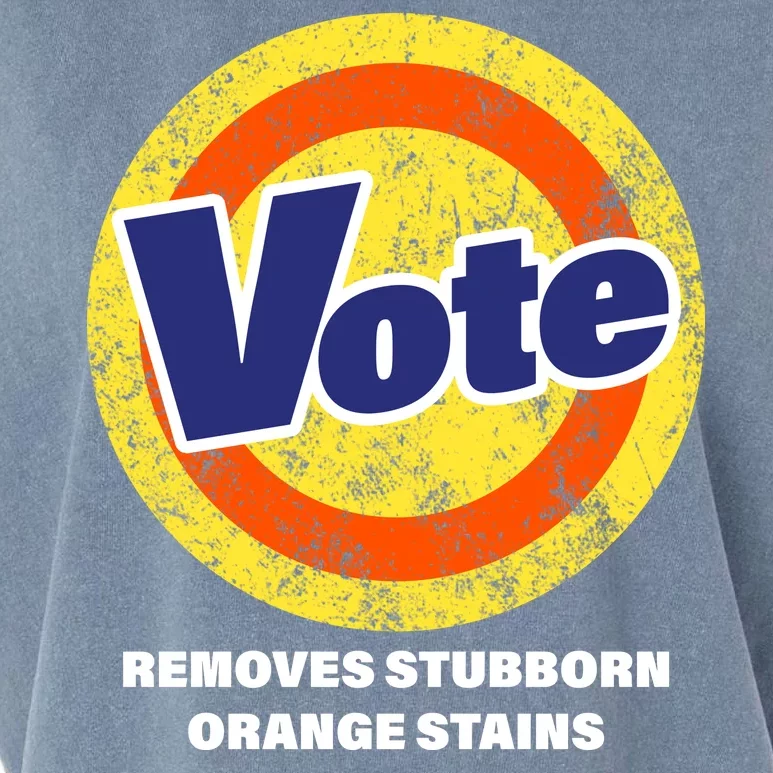 Anti-Trump Vote Removes Stubborn Orange Stains Funny Garment-Dyed Women's Muscle Tee