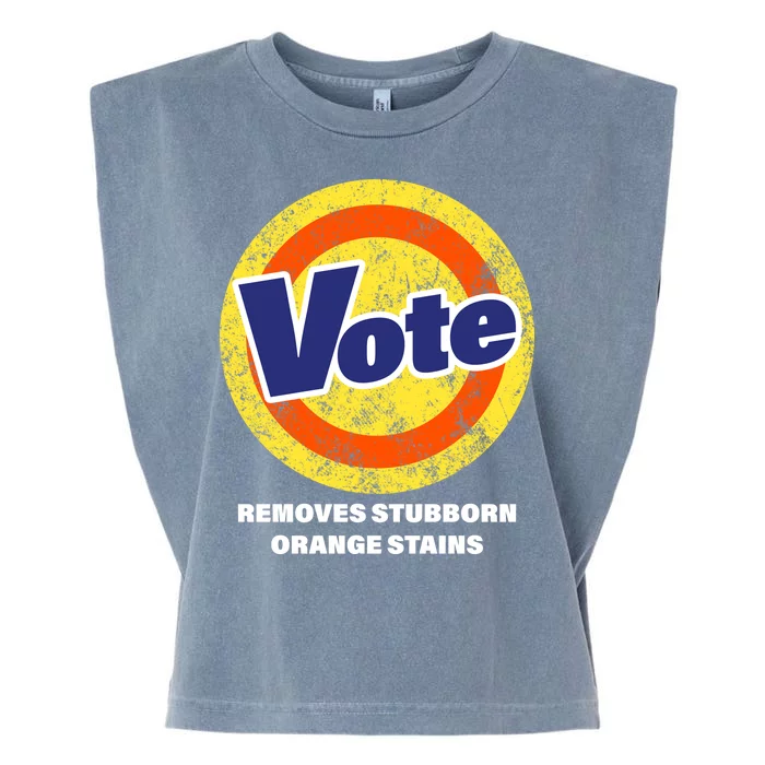 Anti-Trump Vote Removes Stubborn Orange Stains Funny Garment-Dyed Women's Muscle Tee