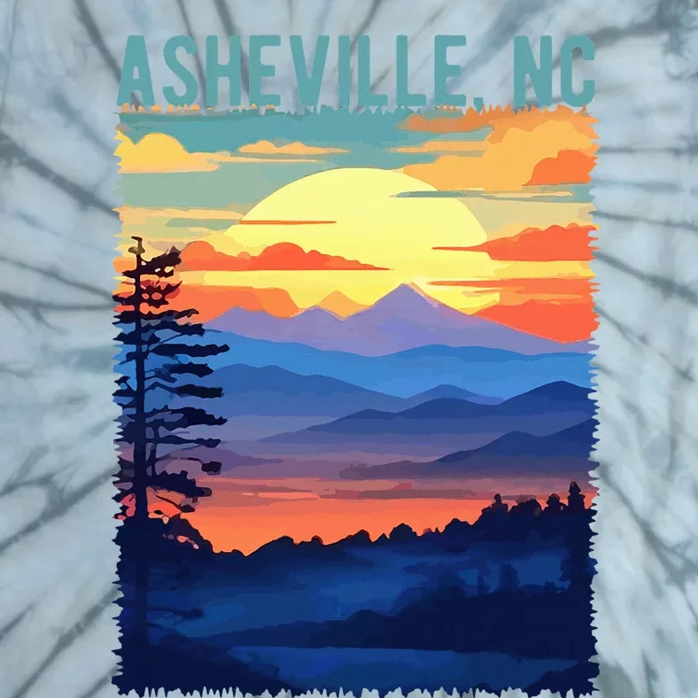 Asheville Nc Usa Mountain Scenic Sunset Style Tie-Dye T-Shirt