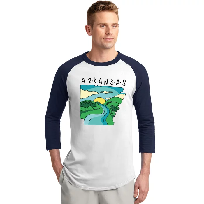 Arkansas Nature View Baseball Sleeve Shirt