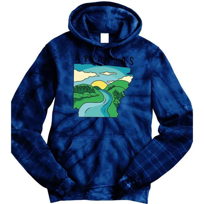 Arkansas Nature View Tie Dye Hoodie