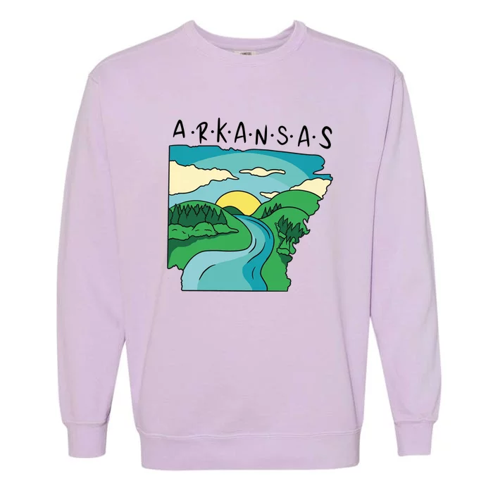 Arkansas Nature View Garment-Dyed Sweatshirt