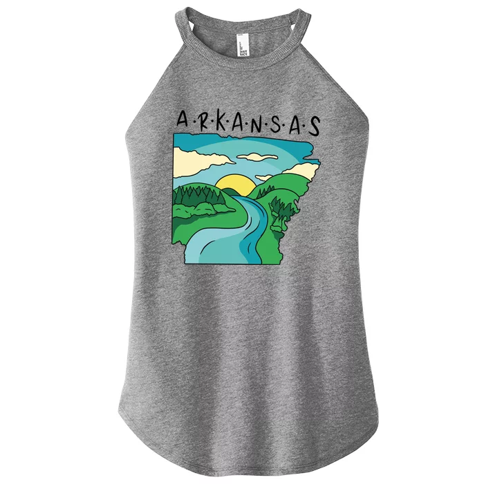 Arkansas Nature View Women’s Perfect Tri Rocker Tank