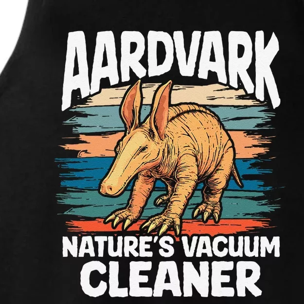 Aardvark NatureS Vacuum Cleaner Retro Graphic Nature Wild Ladies Tri-Blend Wicking Tank