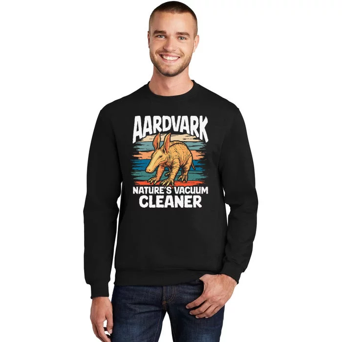 Aardvark NatureS Vacuum Cleaner Retro Graphic Nature Wild Sweatshirt