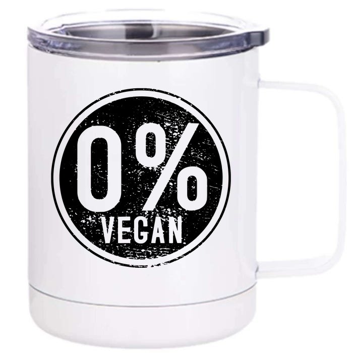 AntiVegan Non Vegetarian BBQ MeatEater Front & Back 12oz Stainless Steel Tumbler Cup