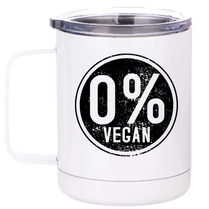 AntiVegan Non Vegetarian BBQ MeatEater Front & Back 12oz Stainless Steel Tumbler Cup