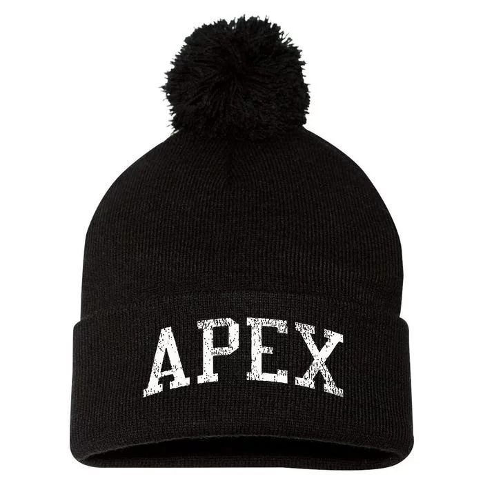 Apex Nc Vintage Athletic Sports Js02 Pom Pom 12in Knit Beanie