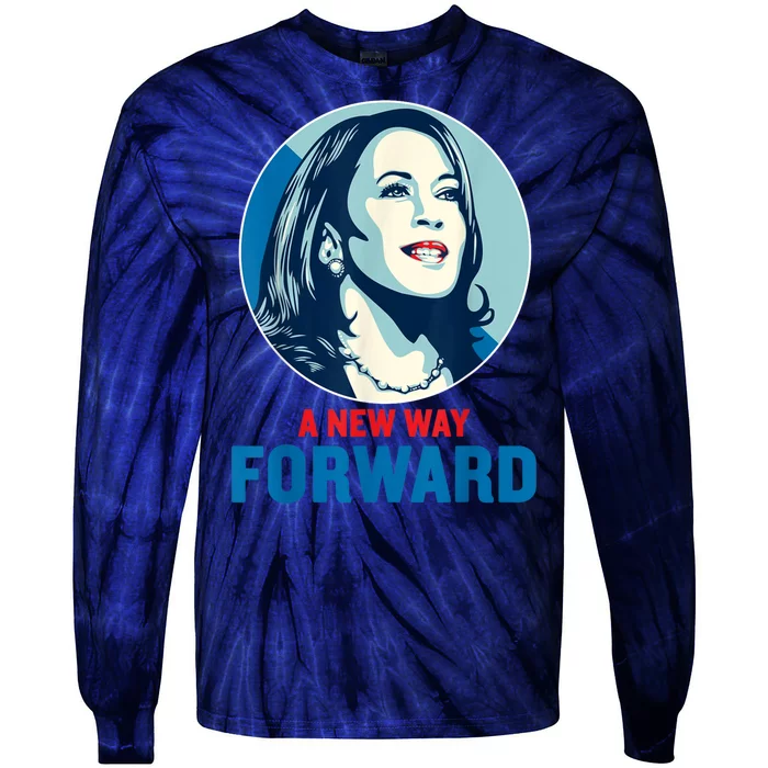 A New Way Forward 2024 Kamala Walz Tie-Dye Long Sleeve Shirt