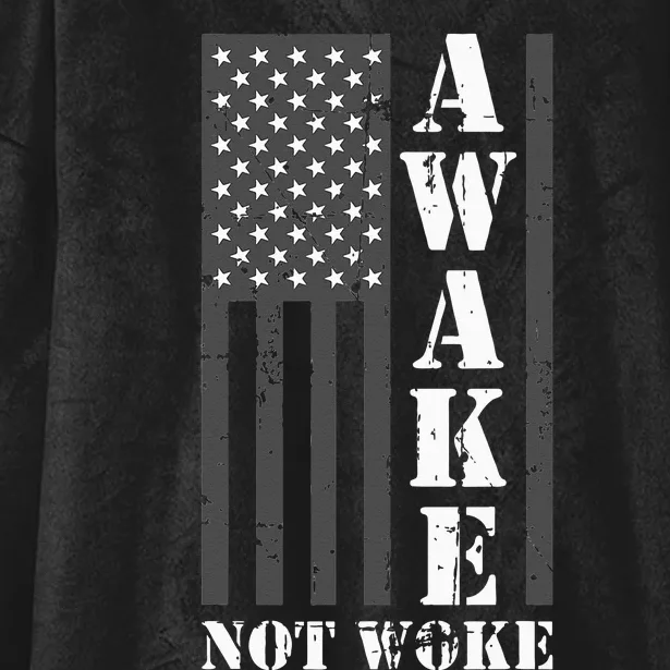 Awake Not Woke Hooded Wearable Blanket