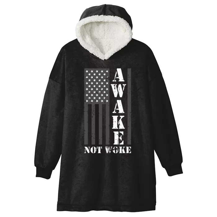 Awake Not Woke Hooded Wearable Blanket