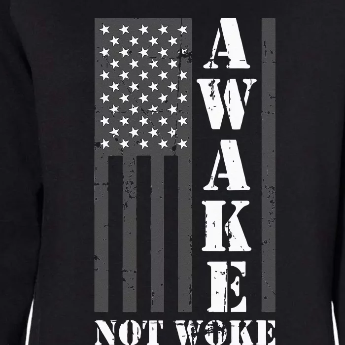 Awake Not Woke Womens California Wash Sweatshirt