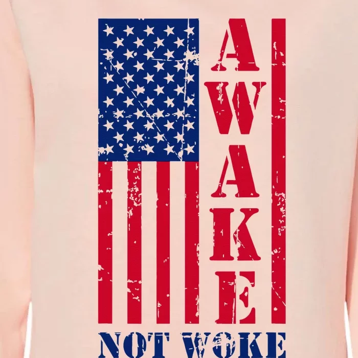 Awake Not Woke Womens California Wash Sweatshirt