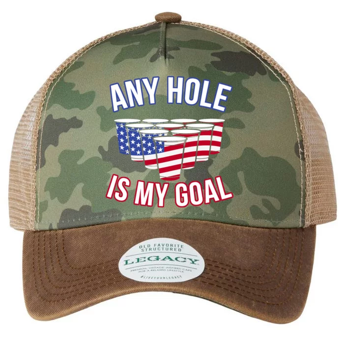 Any Goal Is A Hole USA Beer Bong Party Legacy Tie Dye Trucker Hat