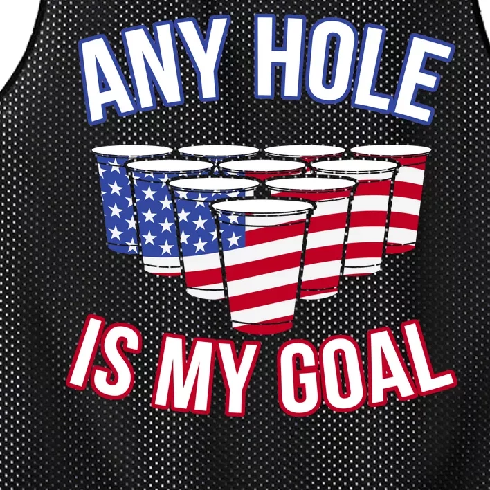 Any Goal Is A Hole USA Beer Bong Party Mesh Reversible Basketball Jersey Tank