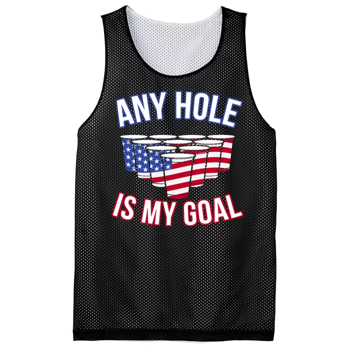 Any Goal Is A Hole USA Beer Bong Party Mesh Reversible Basketball Jersey Tank