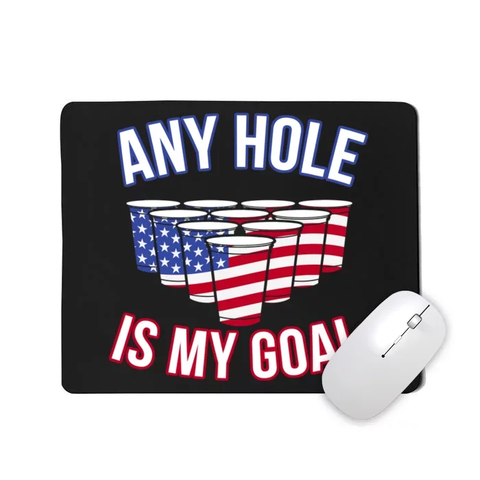 Any Goal Is A Hole USA Beer Bong Party Mousepad