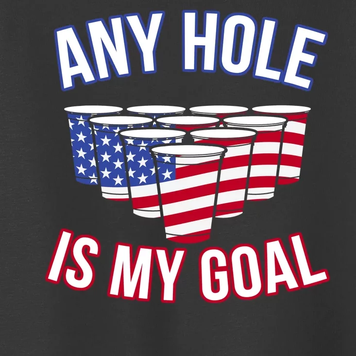 Any Goal Is A Hole USA Beer Bong Party Toddler T-Shirt