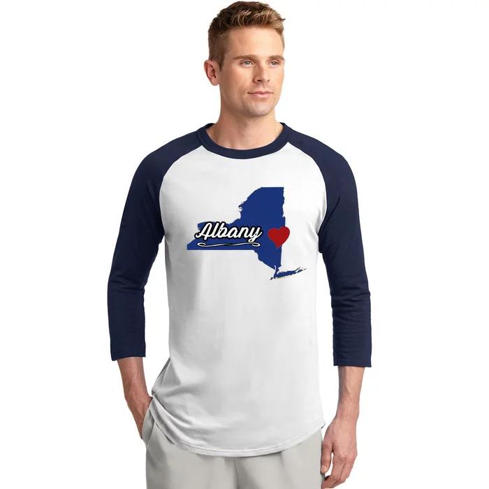 ALBANY New York NY State USA Cute Souvenir City Baseball Sleeve Shirt