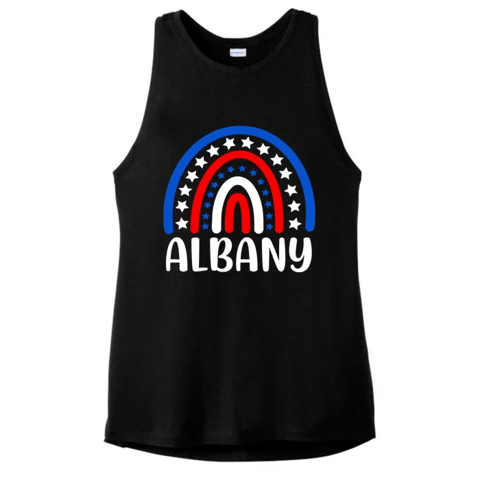 Albany New York Cute Gift I Love Albany Usa Funny Gift Ladies Tri-Blend Wicking Tank