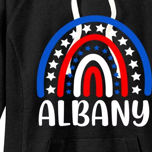 Albany New York Cute Gift I Love Albany Usa Funny Gift Women's Fleece Hoodie