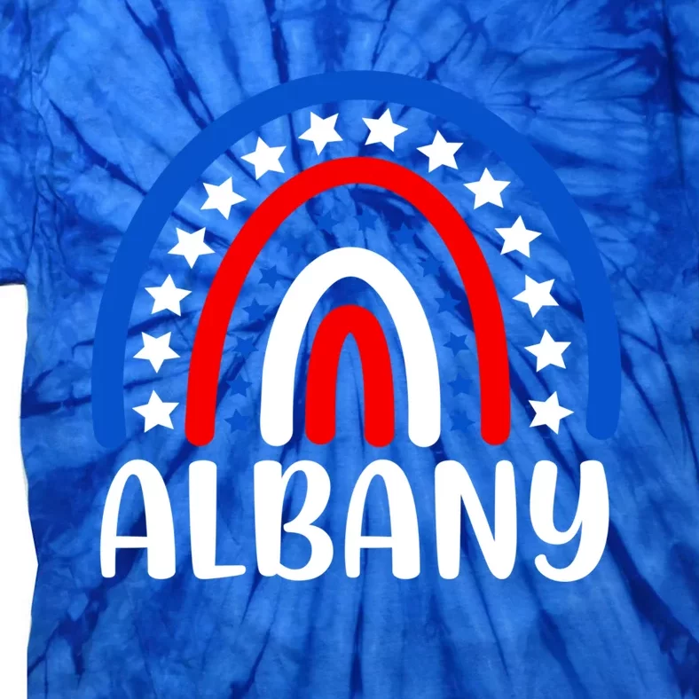 Albany New York Cute Gift I Love Albany Usa Funny Gift Tie-Dye T-Shirt