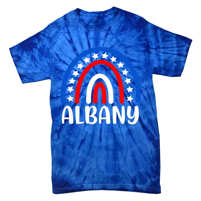 Albany New York Cute Gift I Love Albany Usa Funny Gift Tie-Dye T-Shirt