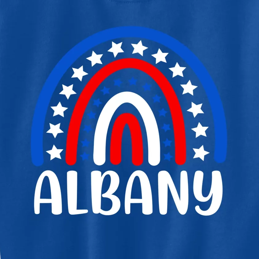 Albany New York Cute Gift I Love Albany Usa Funny Gift Kids Sweatshirt