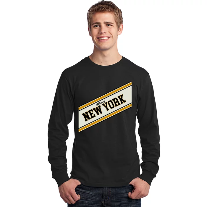 Albany New York Varsity Logo Long Sleeve Shirt