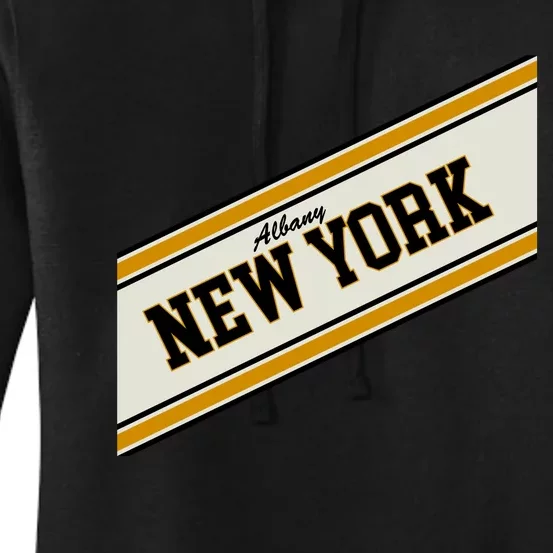 Albany New York Varsity Logo Women's Pullover Hoodie