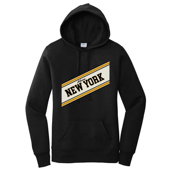 Albany New York Varsity Logo Women's Pullover Hoodie