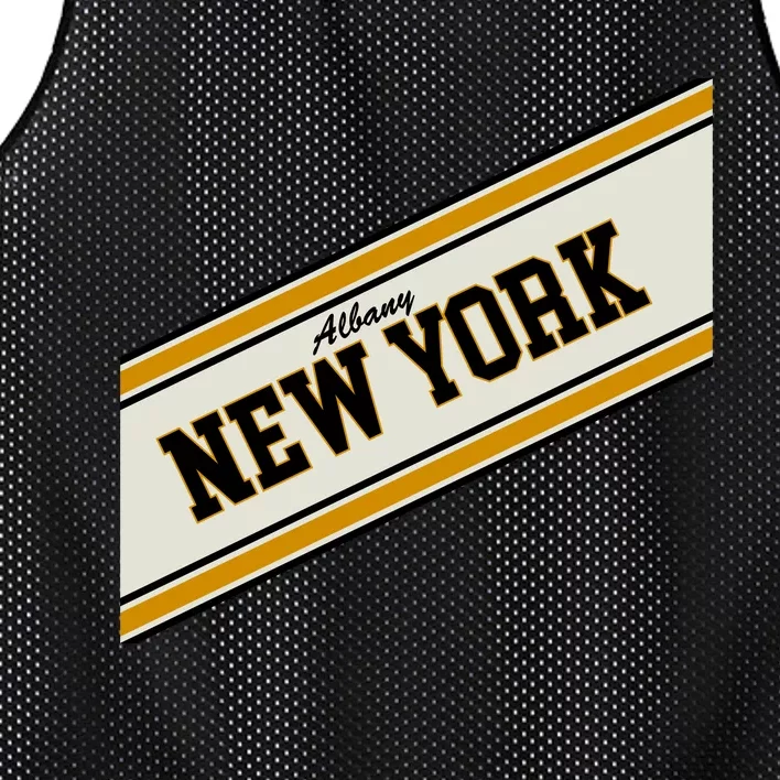 Albany New York Varsity Logo Mesh Reversible Basketball Jersey Tank