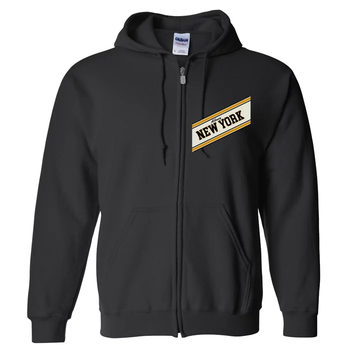 Albany New York Varsity Logo Full Zip Hoodie