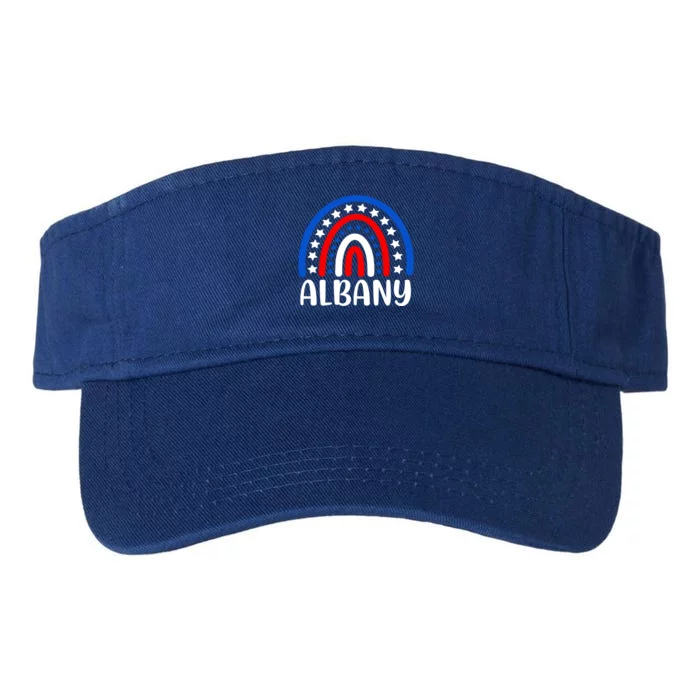 Albany New York Gift I Love Albany Usa Cool Gift Valucap Bio-Washed Visor