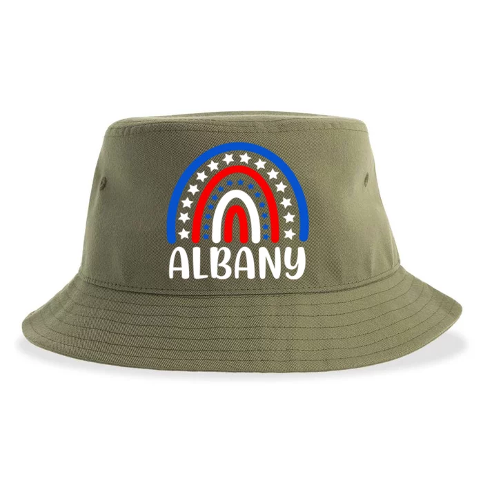 Albany New York Gift I Love Albany Usa Cool Gift Sustainable Bucket Hat